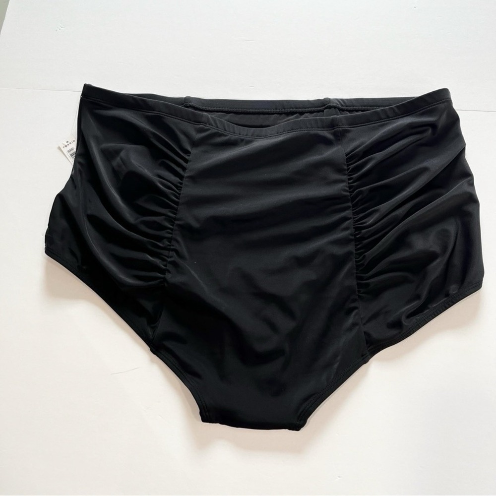 NWT Torrid Black High Rise Ruched Swim Brief Bottom Size‎ 3X - Picture 4 of 7